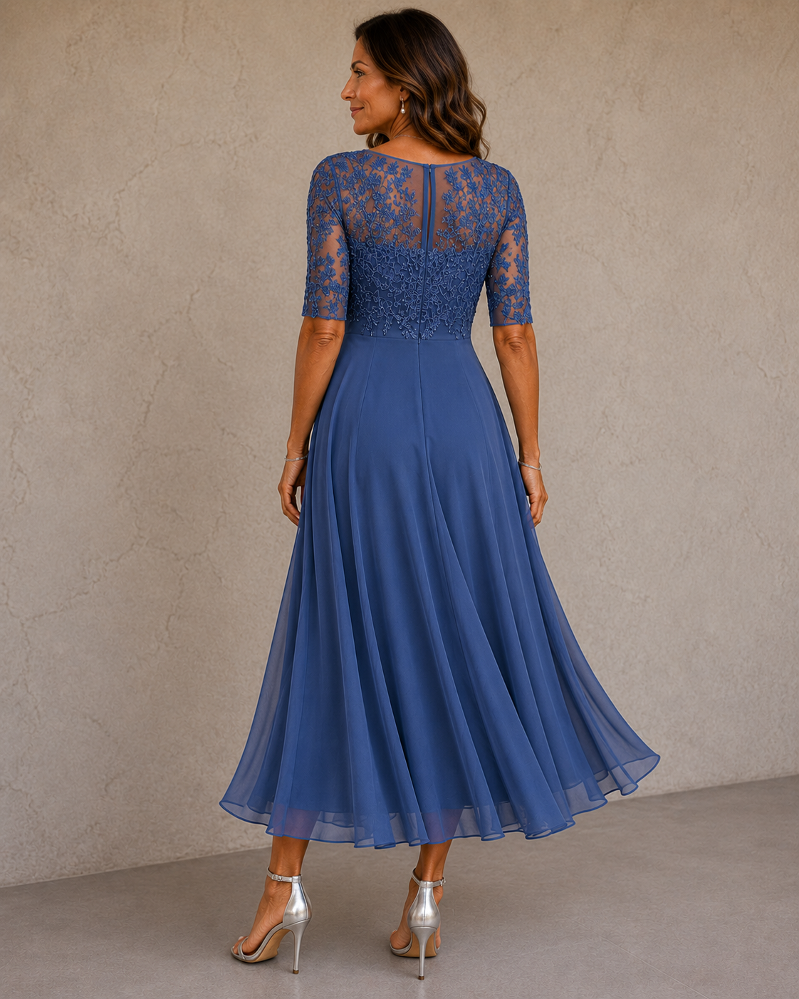 Abella™ | Vestido de encaje y gasa