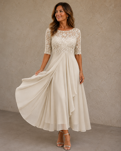 Abella™ | Vestido de encaje y gasa