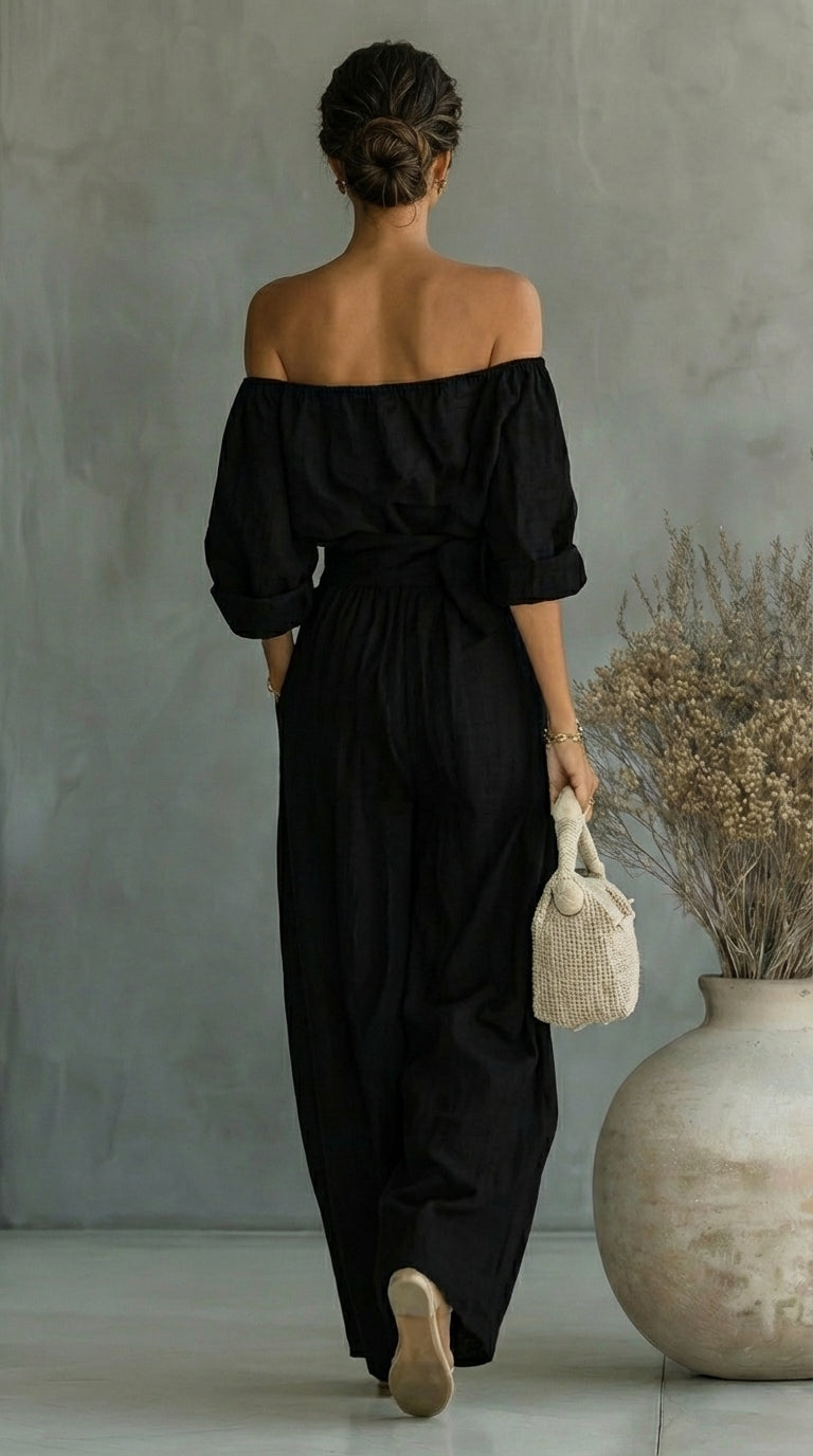 Conjunto exclusivo con efecto de tela para un verano con estilo