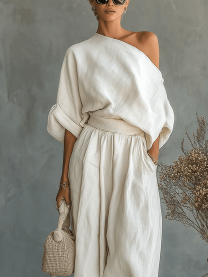 Mila™ | Conjunto de dos piezas con escote bardot