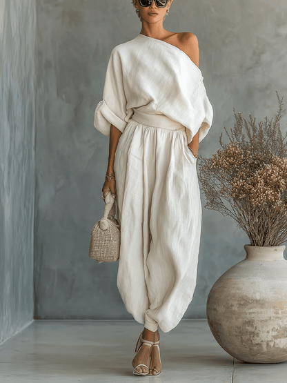 Mila™ | Conjunto de dos piezas con escote bardot